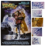 Back to the Future Cast-Signed Poster -- Includes Signatures of Michael J. Fox, Christopher Lloyd & Lea Thompson